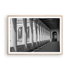 Poster in cornice rovere chiaro - Portico soleggiato - 100x70 cm