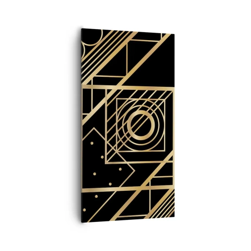 Quadro su tela - Stampe su Tela - Geometria dorata - 65x120 cm