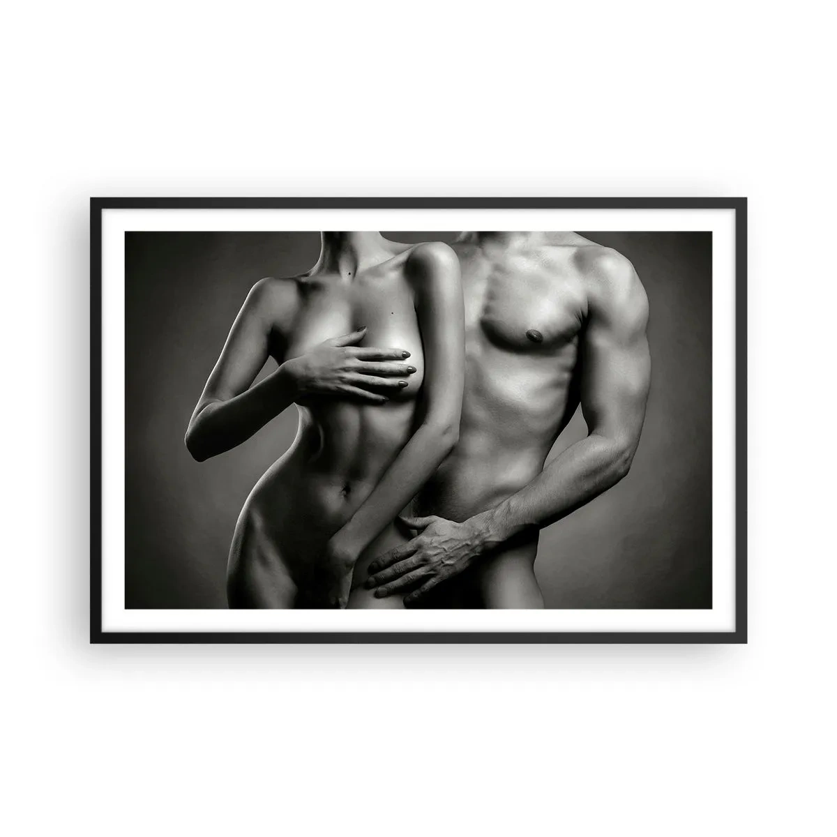 Poster in cornice nera - Adamo ed Eva - 91x61 cm
