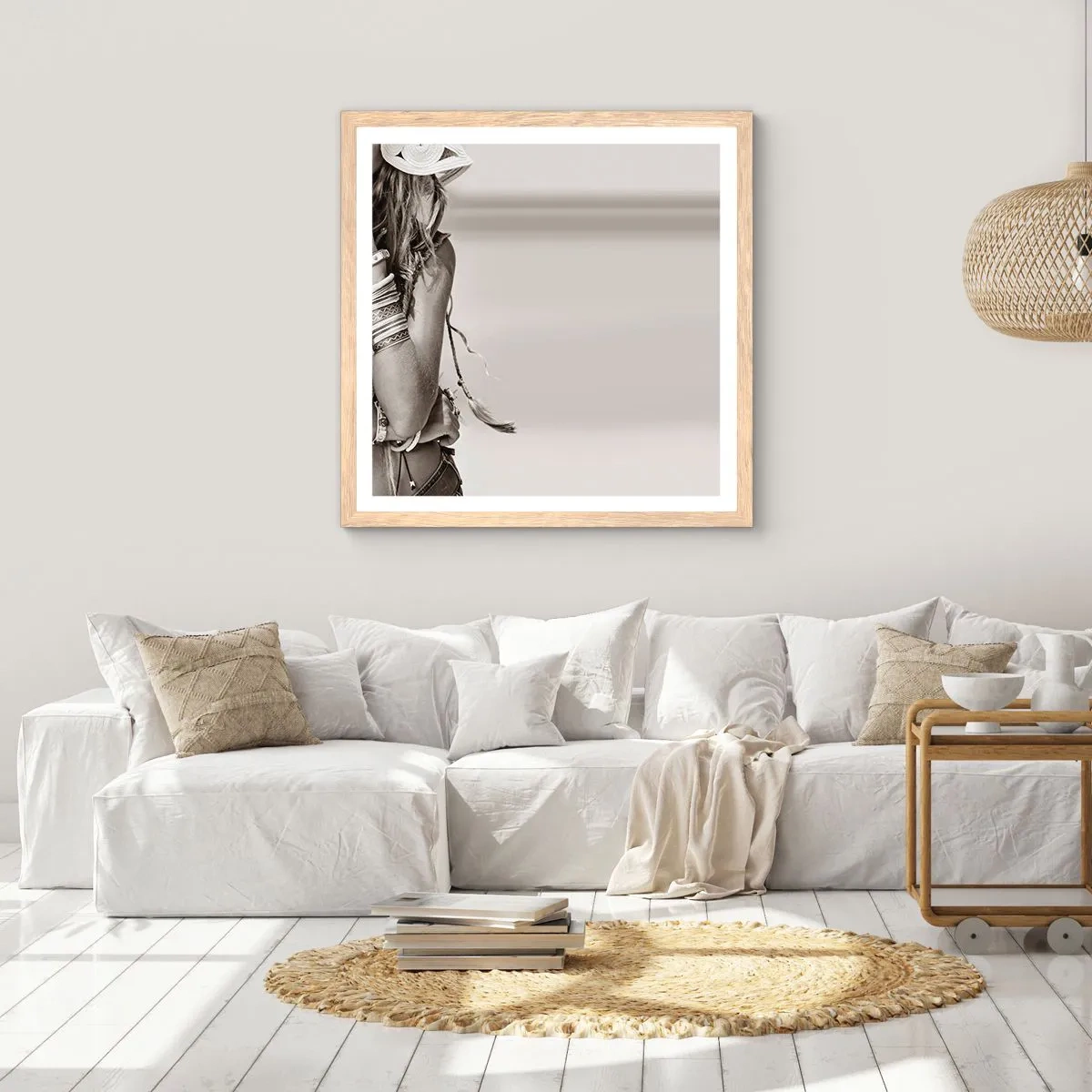 Poster in cornice rovere chiaro - Come una ragazza - 60x60 cm