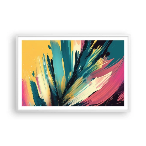 Poster in cornice bianca - Composizione: esplosione di gioia - 91x61 cm