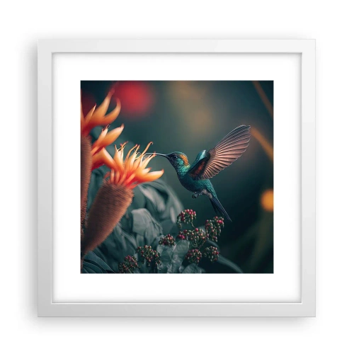 Poster in cornice bianca - Una vita davvero a colori - 30x30 cm