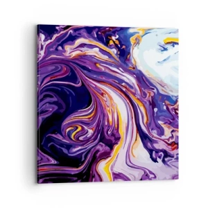 Quadro su tela - Stampe su Tela - Curvatura dello spazio in viola - 70x70 cm