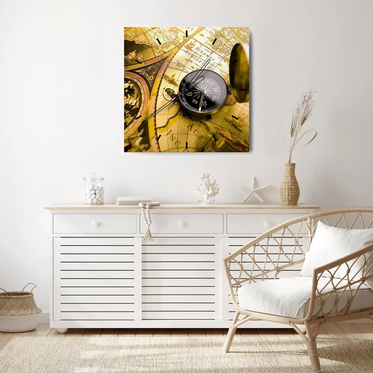 Orologio da parete - Orologio in Vetro - Forse all'estremità del mondo? - 40x40 cm