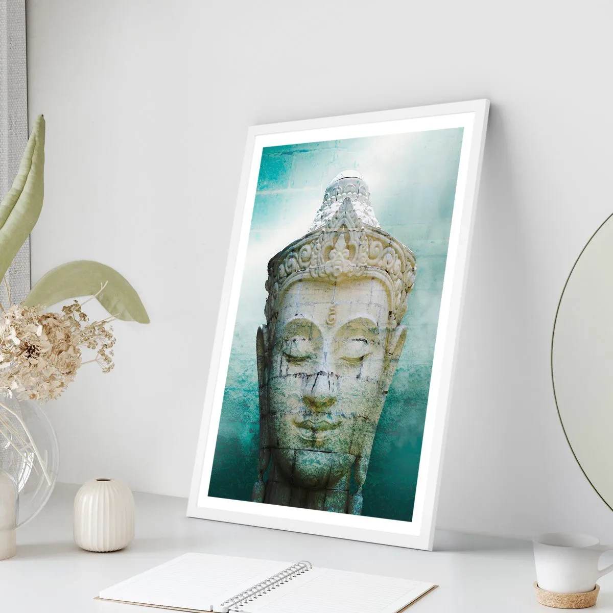 Poster in cornice bianca - Cercando la luce - 40x50 cm