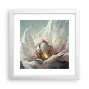 Poster in cornice bianca - Fiorisce ogni cento anni - 30x30 cm