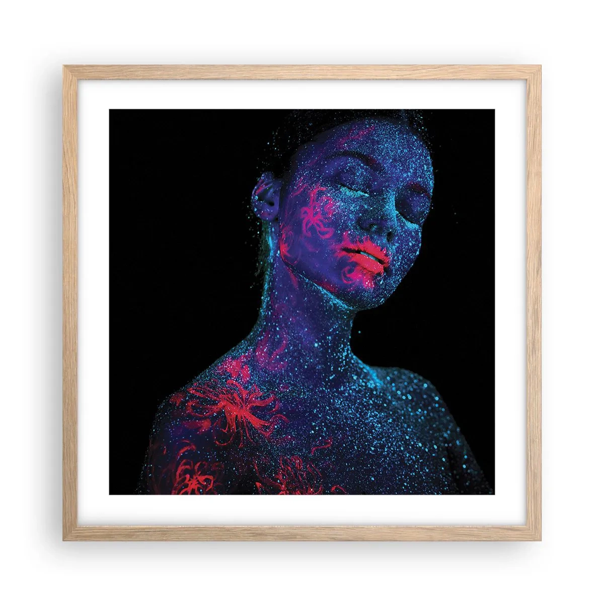 Poster in cornice rovere chiaro - Nella polvere di stelle - 50x50 cm