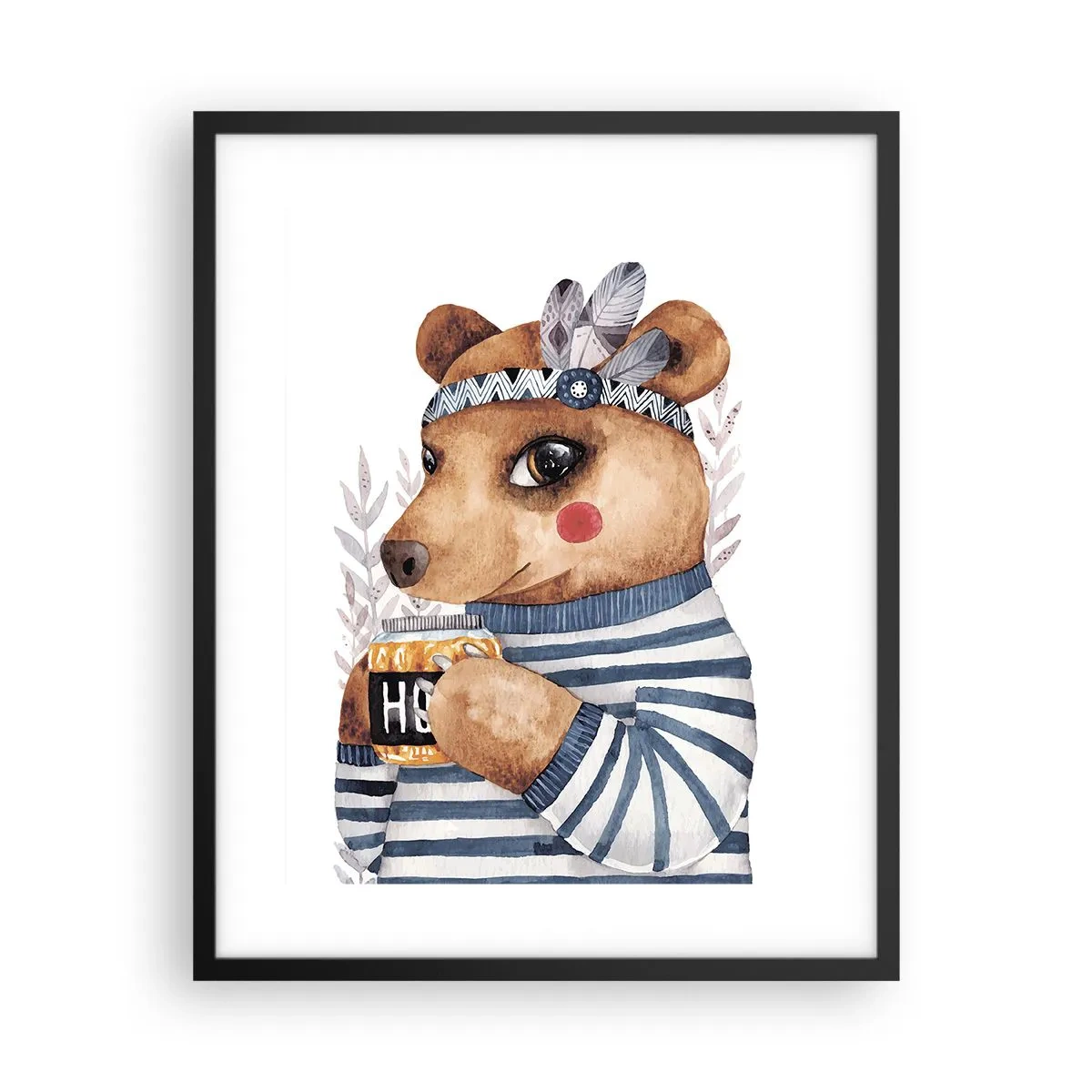 Poster in cornice nera - Dolce orsetto - 40x50 cm