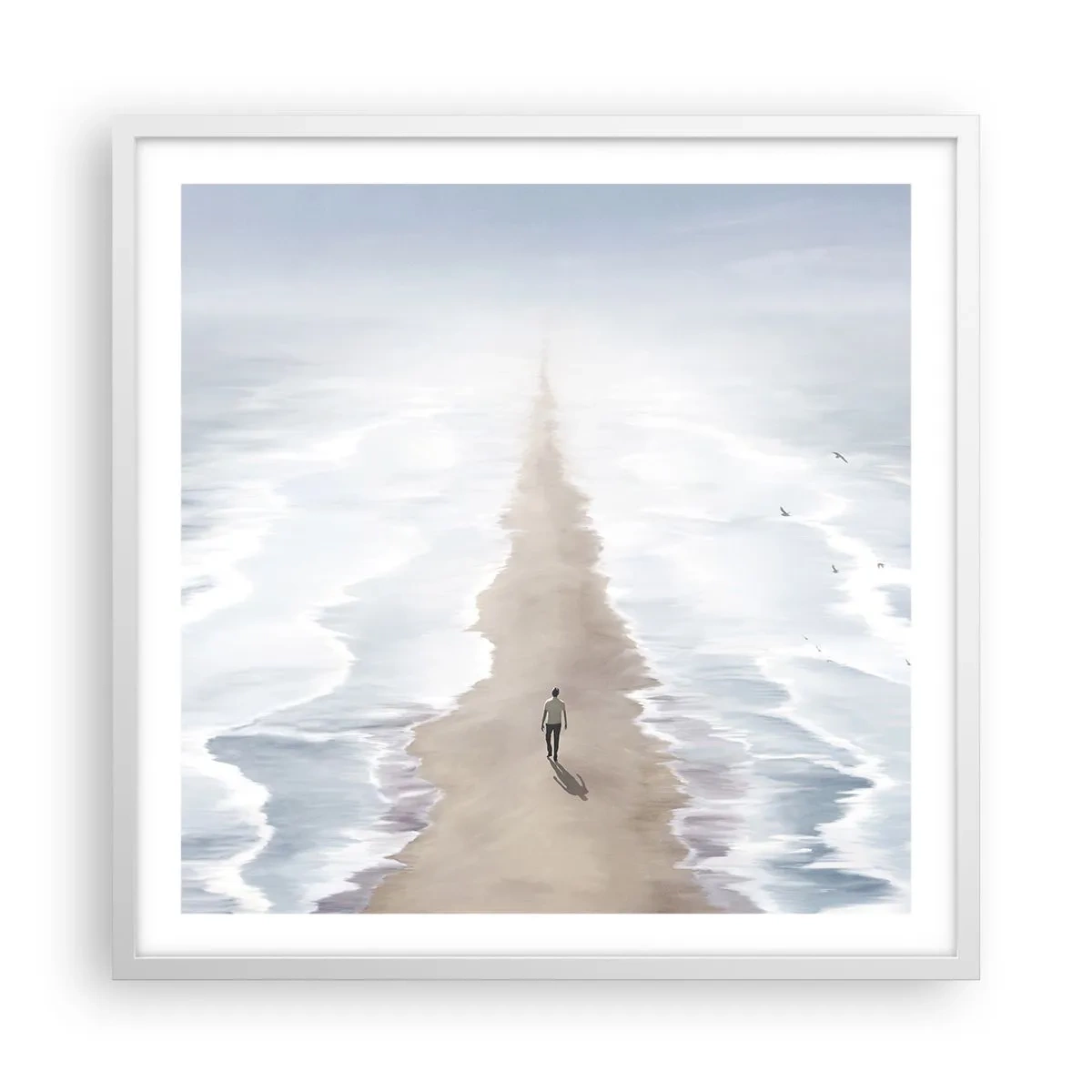 Poster in cornice bianca - Un futuro luminoso - 60x60 cm