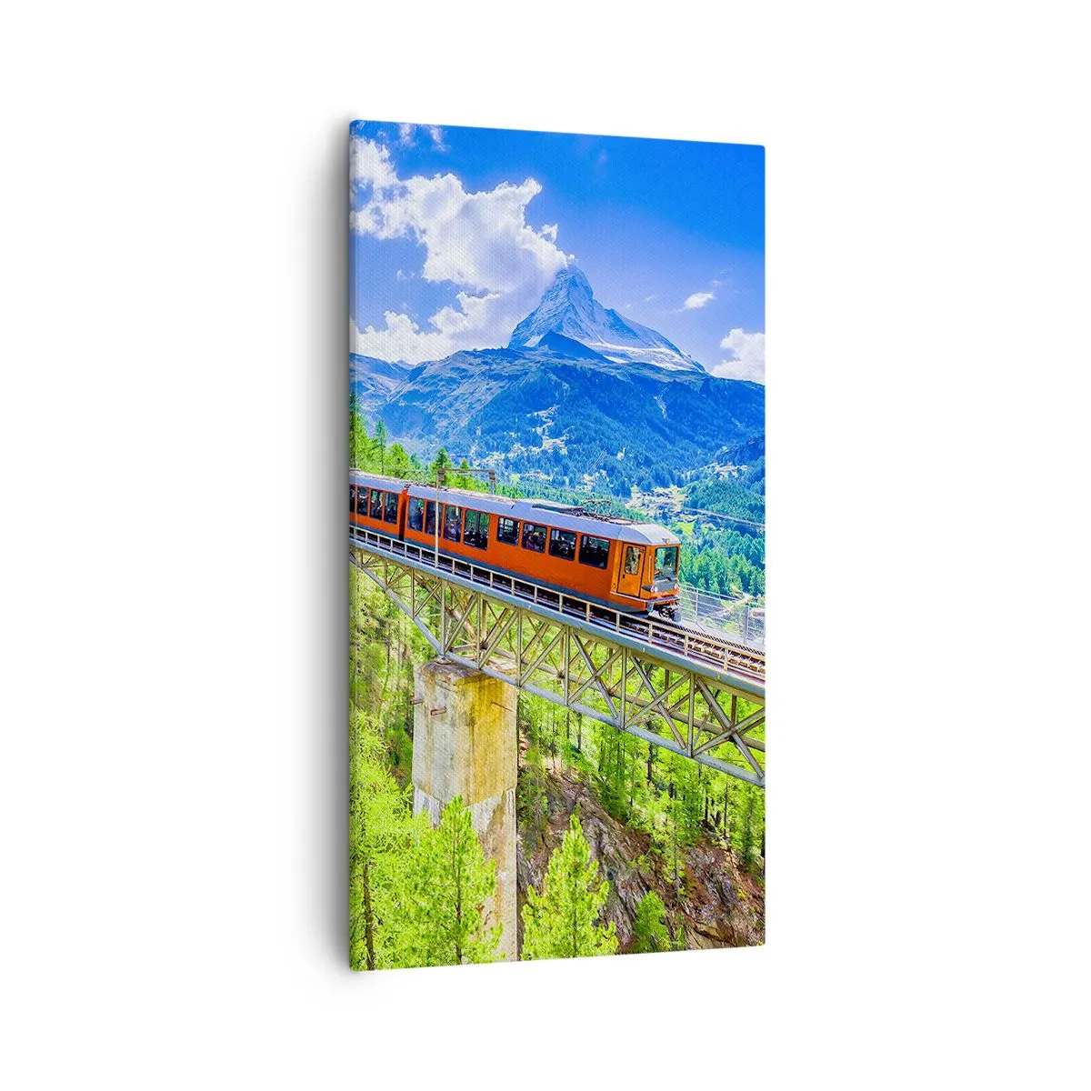 Quadro su tela - Stampe su Tela - Ferrovia alpina - 55x100 cm