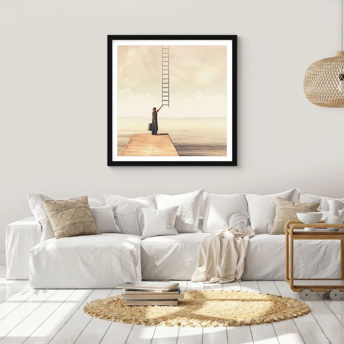 Poster in cornice nera - Viaggio magico - 30x30 cm
