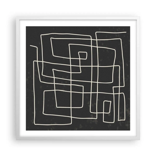 Poster in cornice bianca - Non è così semplice - 60x60 cm