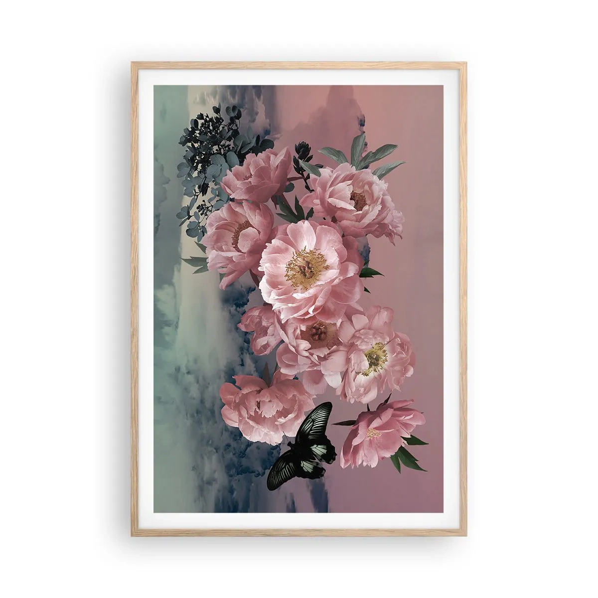 Poster in cornice rovere chiaro - L'apice della romanticità - 70x100 cm