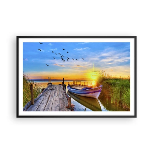 Poster in cornice nera - A domani - 91x61 cm