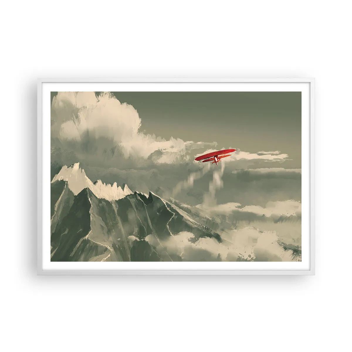 Poster in cornice bianca - Pioniere senza paura - 100x70 cm