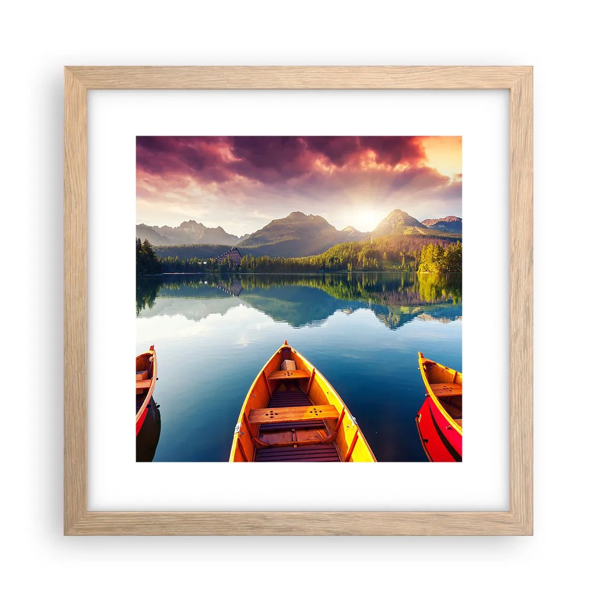 Poster in cornice rovere chiaro - Niente contro natura - 30x30 cm