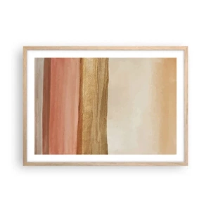 Poster in cornice rovere chiaro - Composizione verticale - 70x50 cm