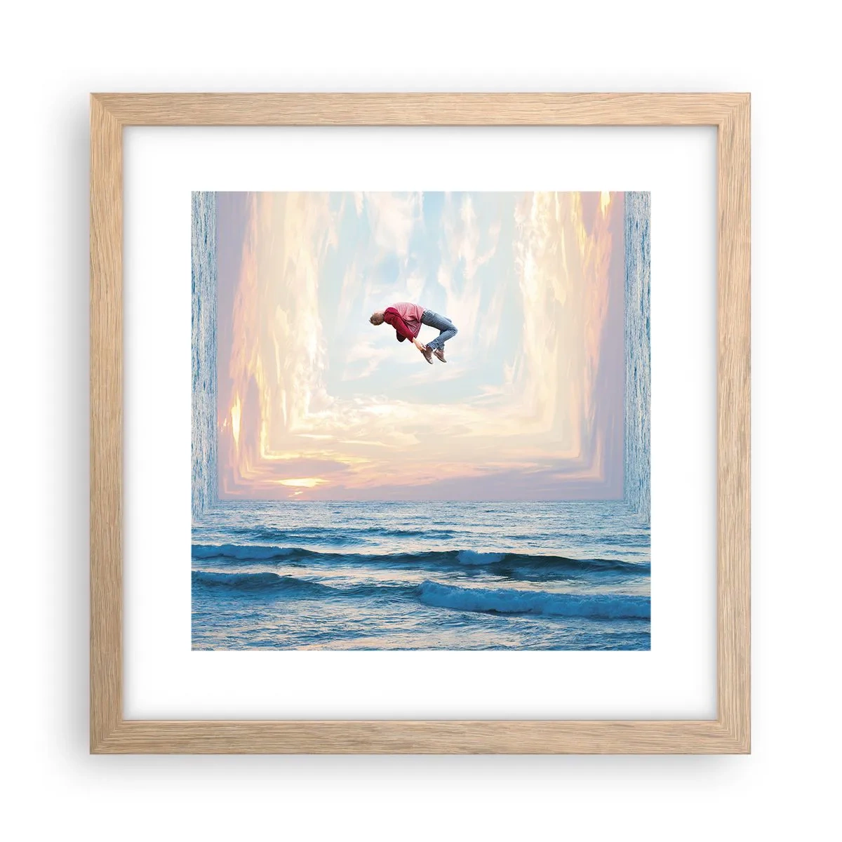 Poster in cornice rovere chiaro - In un'altra dimensione - 30x30 cm