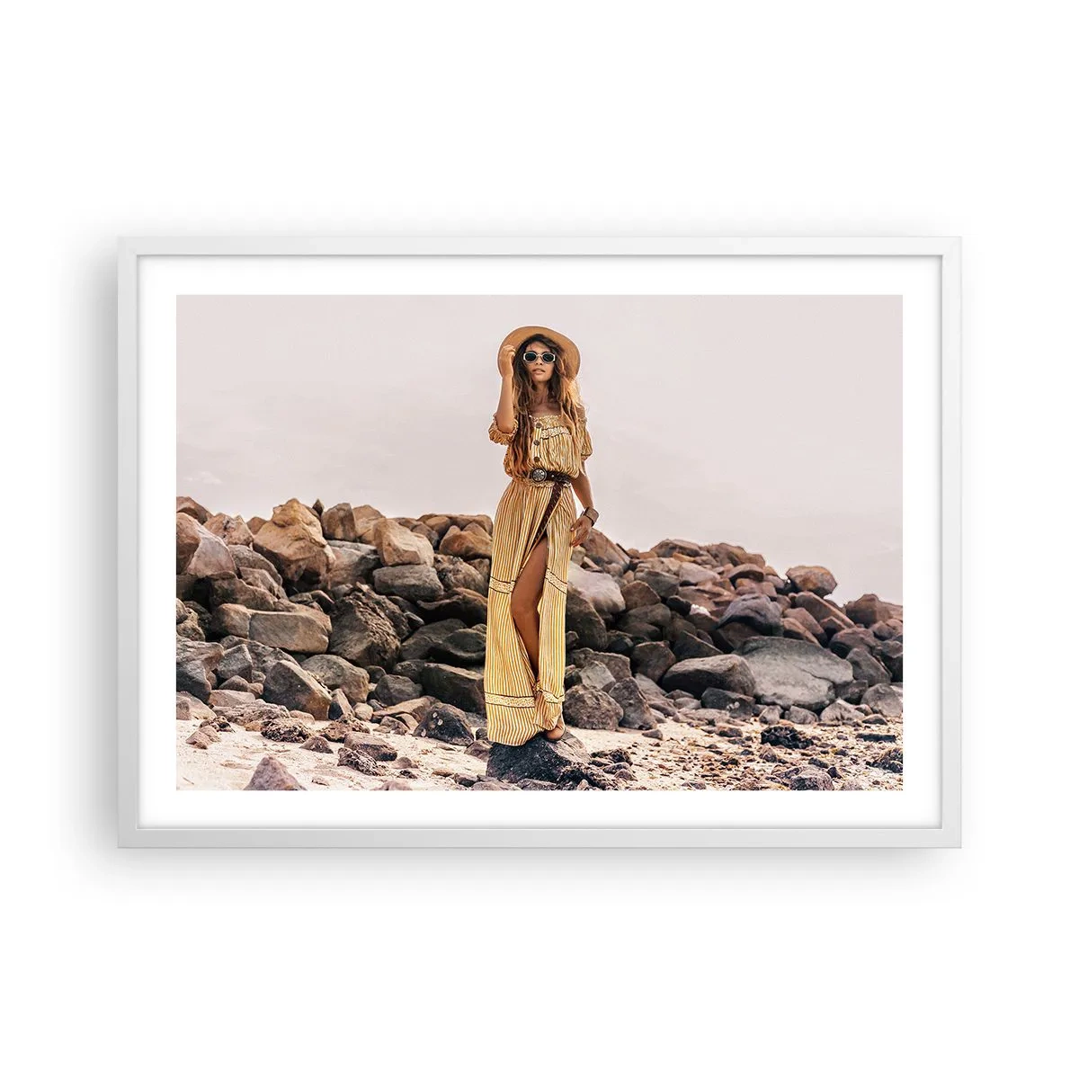 Poster in cornice bianca - La magia delle pietre - 70x50 cm