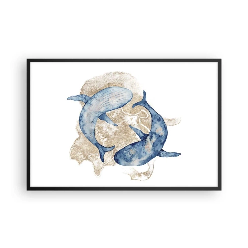 Poster in cornice nera - Amicizia o amore? - 91x61 cm