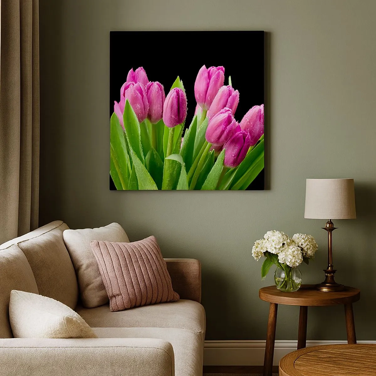 Quadro su tela - Stampe su Tela - Gioia lilla della primavera - 30x30 cm