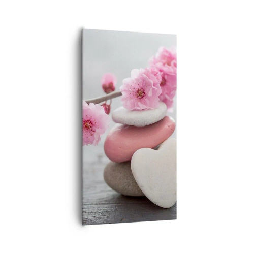 Quadro su tela - Stampe su Tela - Serenità con fiori di ciliegio - 65x120 cm