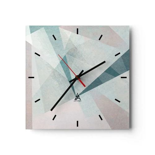 Orologio da parete - Orologio in Vetro - Con calma ma dinamicamente - 40x40 cm
