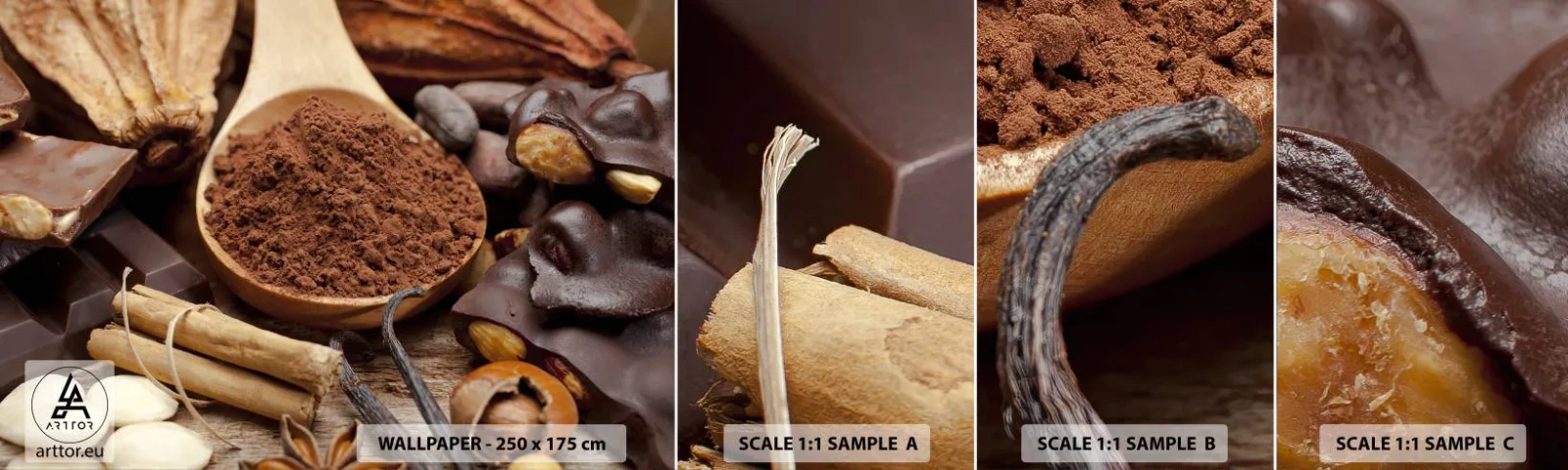 Campione Di Fotomurale Standard Eco - Ideale per i momenti di tristezza - Gastronomia, Cioccolato, Caffè - 100x30 cm