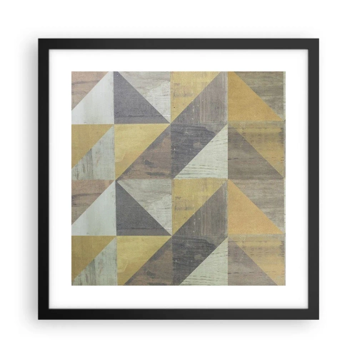 Poster in cornice nera - Secondo i triangoli - 40x40 cm