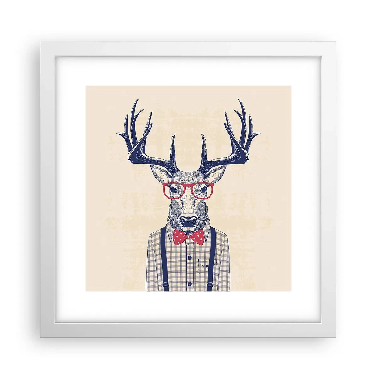 Poster in cornice bianca - Divertente stravaganza - 30x30 cm