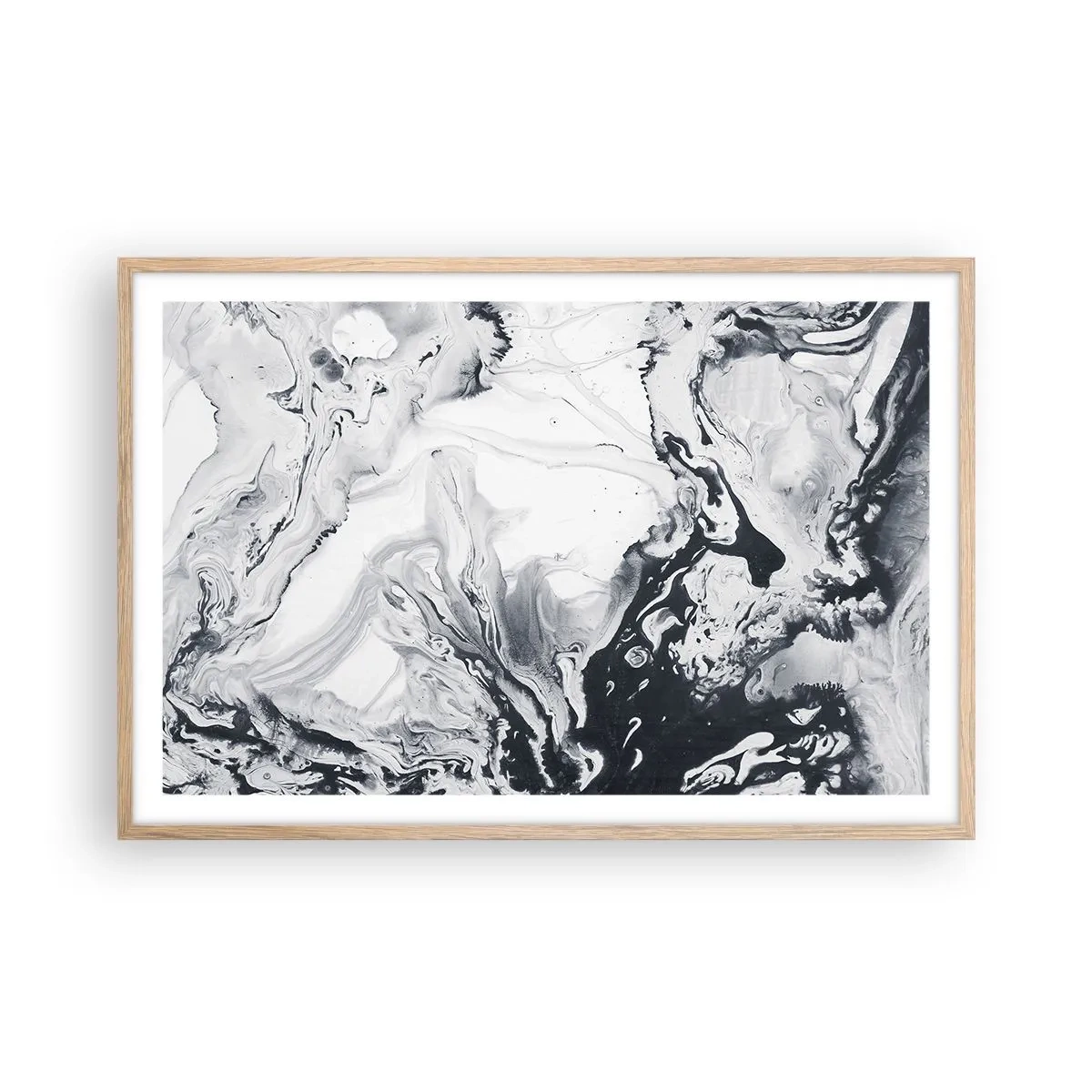 Poster in cornice rovere chiaro - Il centro della terra - 91x61 cm