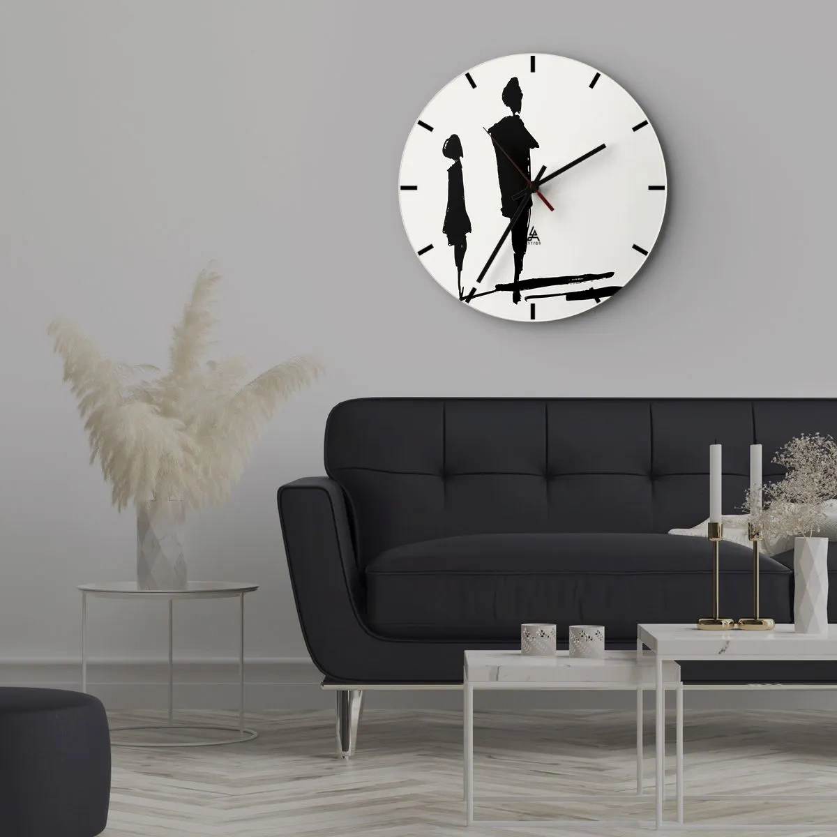 Orologio da parete - Orologio in Vetro - Sicuramente insieme? - 30x30 cm
