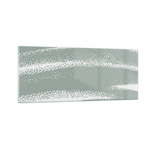 Quadro su vetro - Astrazione in clima invernale - 100x40 cm