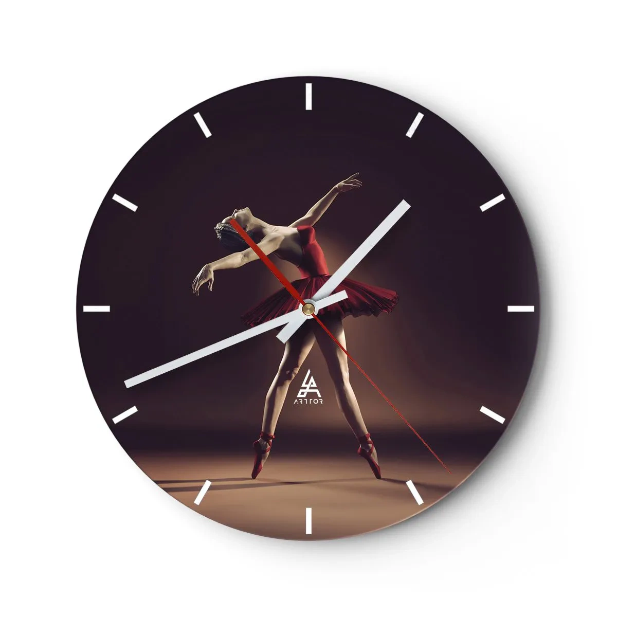Orologio da parete - Orologio in Vetro - Prima ballerina - 40x40 cm