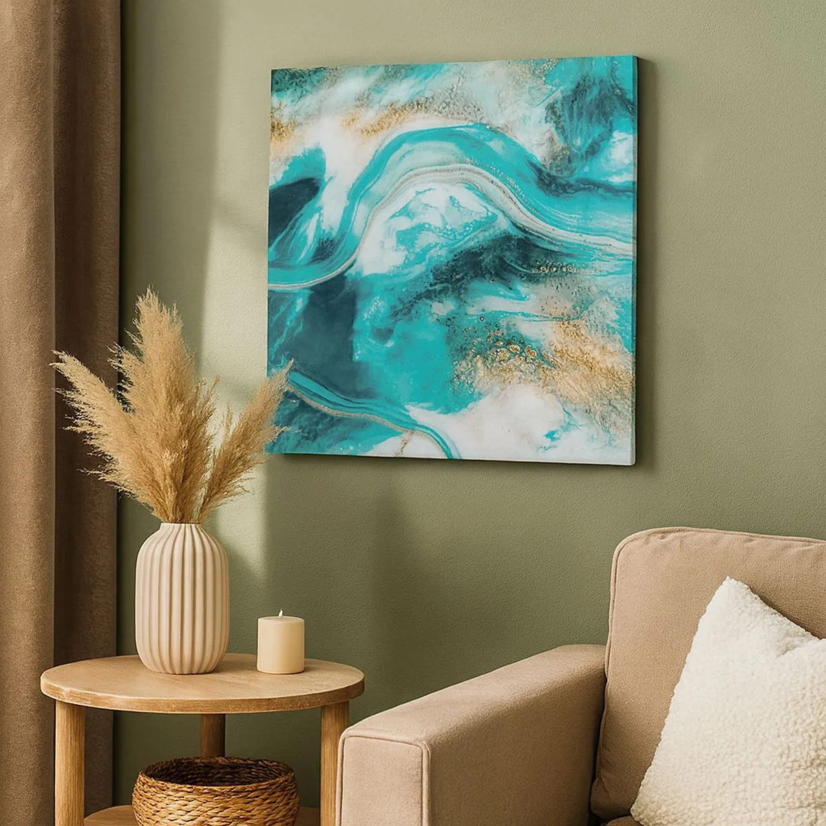 Quadro su tela - Stampe su Tela - Il fiume d'oro - 30x30 cm