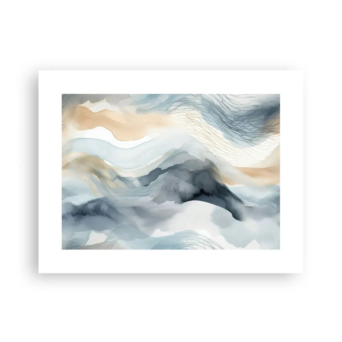 Poster - Astrazione nevosa e nebbiosa - 40x30 cm