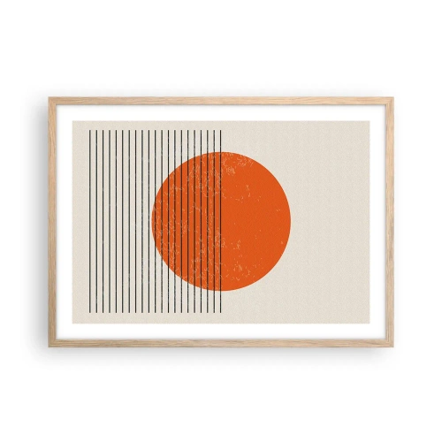 Poster in cornice rovere chiaro - Sempre il sole - 70x50 cm