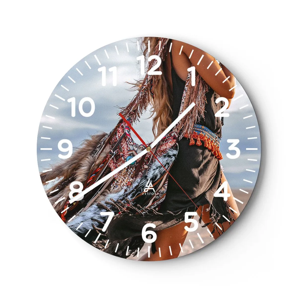 Orologio da parete - Orologio in Vetro - La donna dello sciamano - 30x30 cm