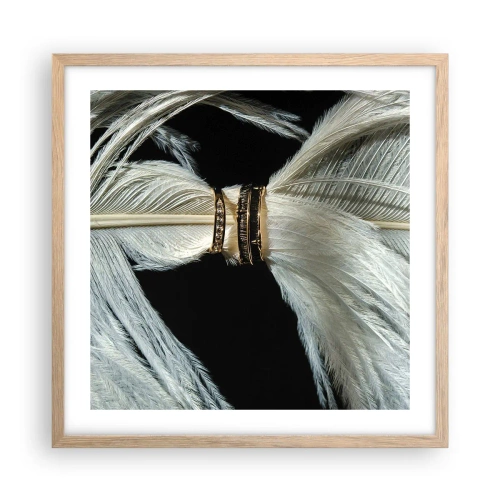 Poster in cornice rovere chiaro - ...e non ti lascerò... - 50x50 cm