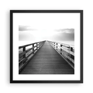 Poster in cornice nera - Sempre più lontano - 40x40 cm