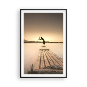 Poster in cornice nera - Prima del riposo - 61x91 cm