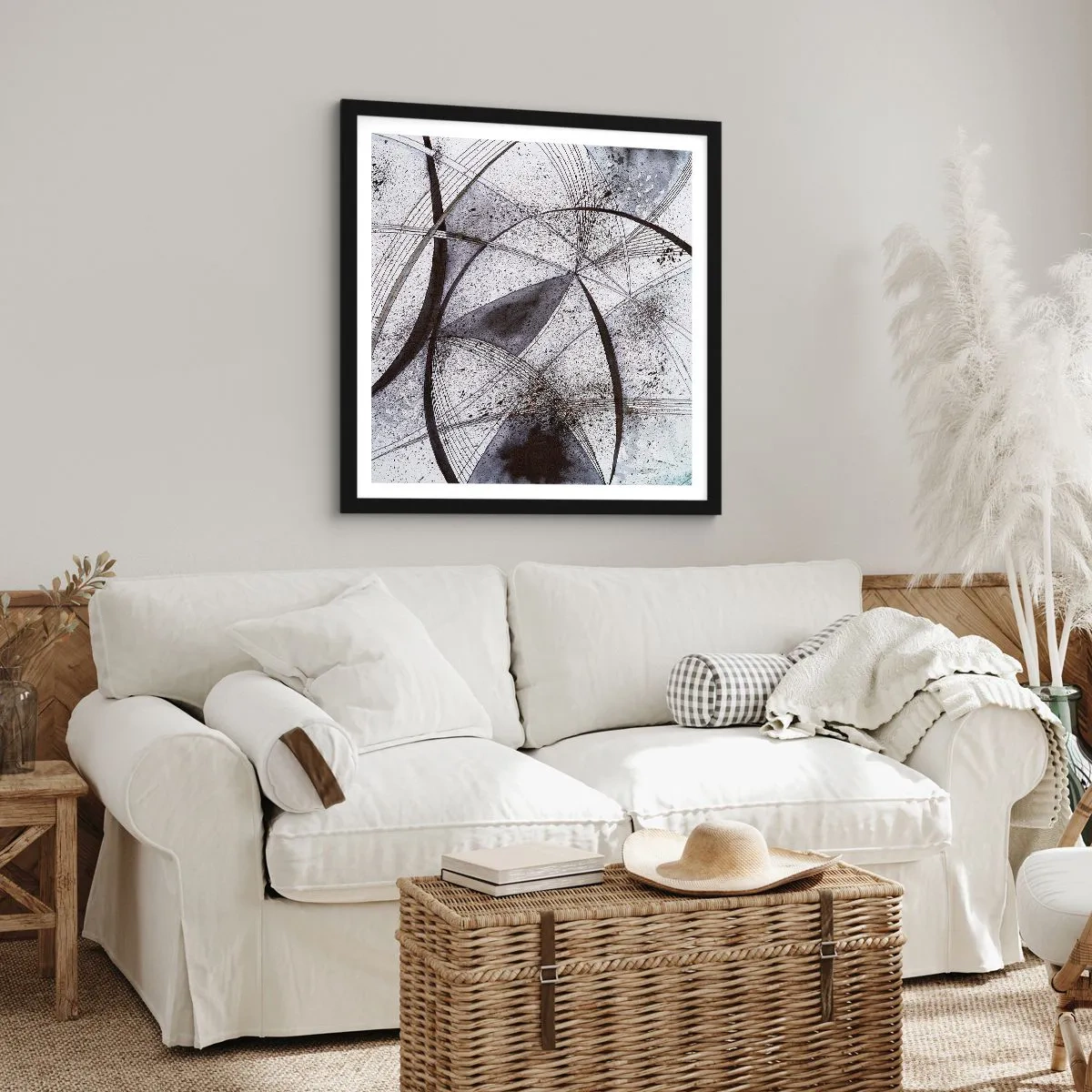 Poster in cornice nera - Fantasia futuristica - 50x50 cm