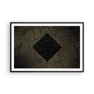 Poster in cornice nera - Geometria in stile glamour - 91x61 cm
