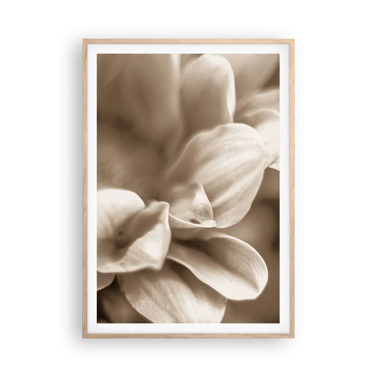 Poster in cornice rovere chiaro - Mite come un sorriso - 70x100 cm