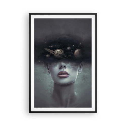 Poster in cornice nera - E i pianeti folleggiano... - 61x91 cm