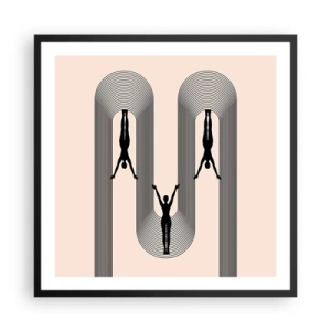 Poster in cornice nera - Sottosopra - 60x60 cm