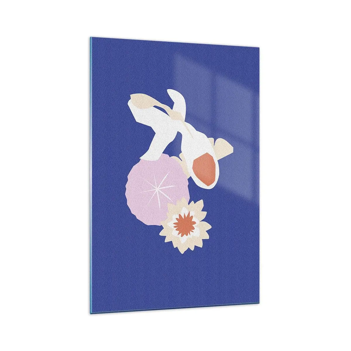 Quadro su vetro - Composizione di fiori e boccioli - 70x100 cm