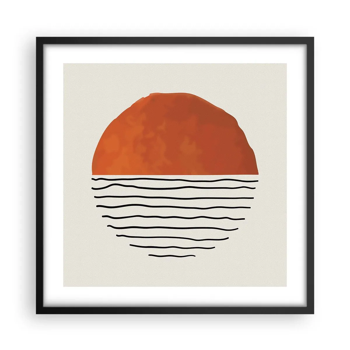 Poster in cornice nera - Atmosfera giapponese - 50x50 cm