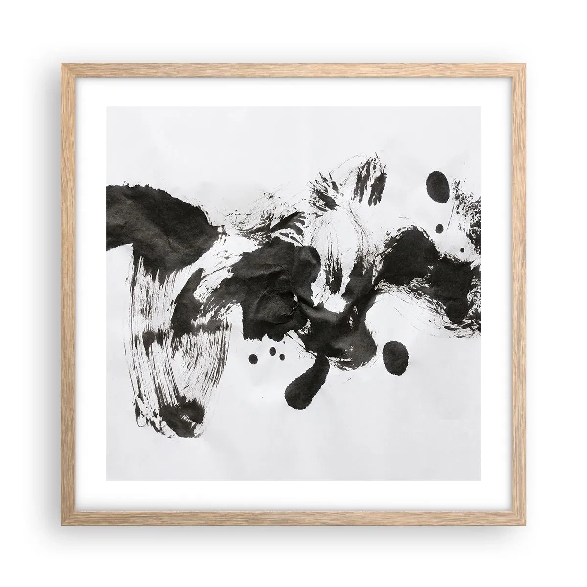 Poster in cornice rovere chiaro - C'è un senso nella follia? - 50x50 cm