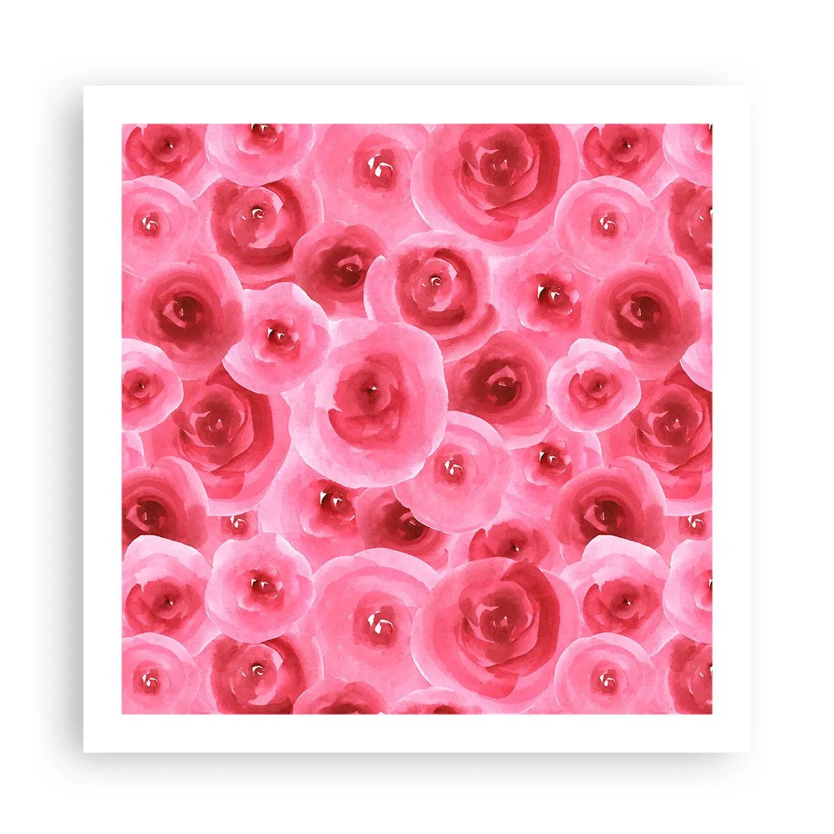 Poster - Rose in alto e in basso - 60x60 cm